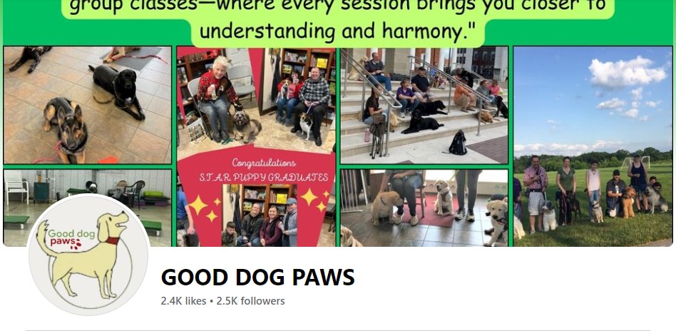 Good Dog Paws Facebook Page
